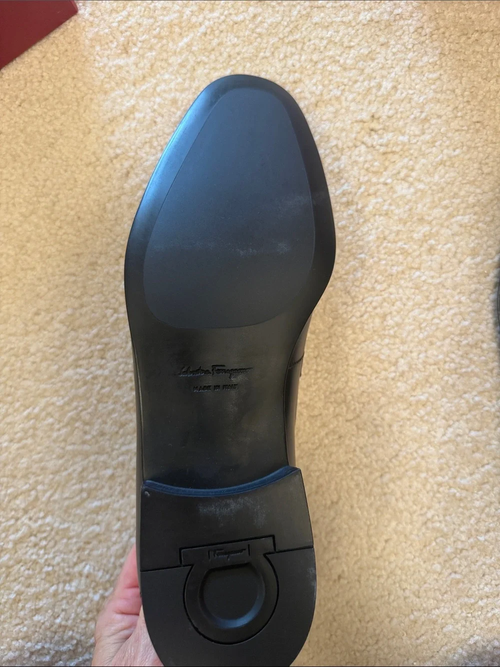 Salvatore Ferragamo Black Leather Bit Slip-On Loafers